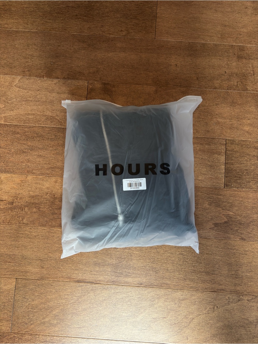 NEW Hours Drop Shoulder Zip Hoodie - Black - Size S